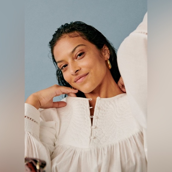 Sezane Solea Blouse in Ecru 36 - Picture 4 of 12